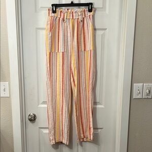 SO Linen Striped Pants